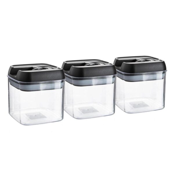 6x Flip Lock Plastic Food Storage Containers Kitchen Pantry Food Canister 500ml