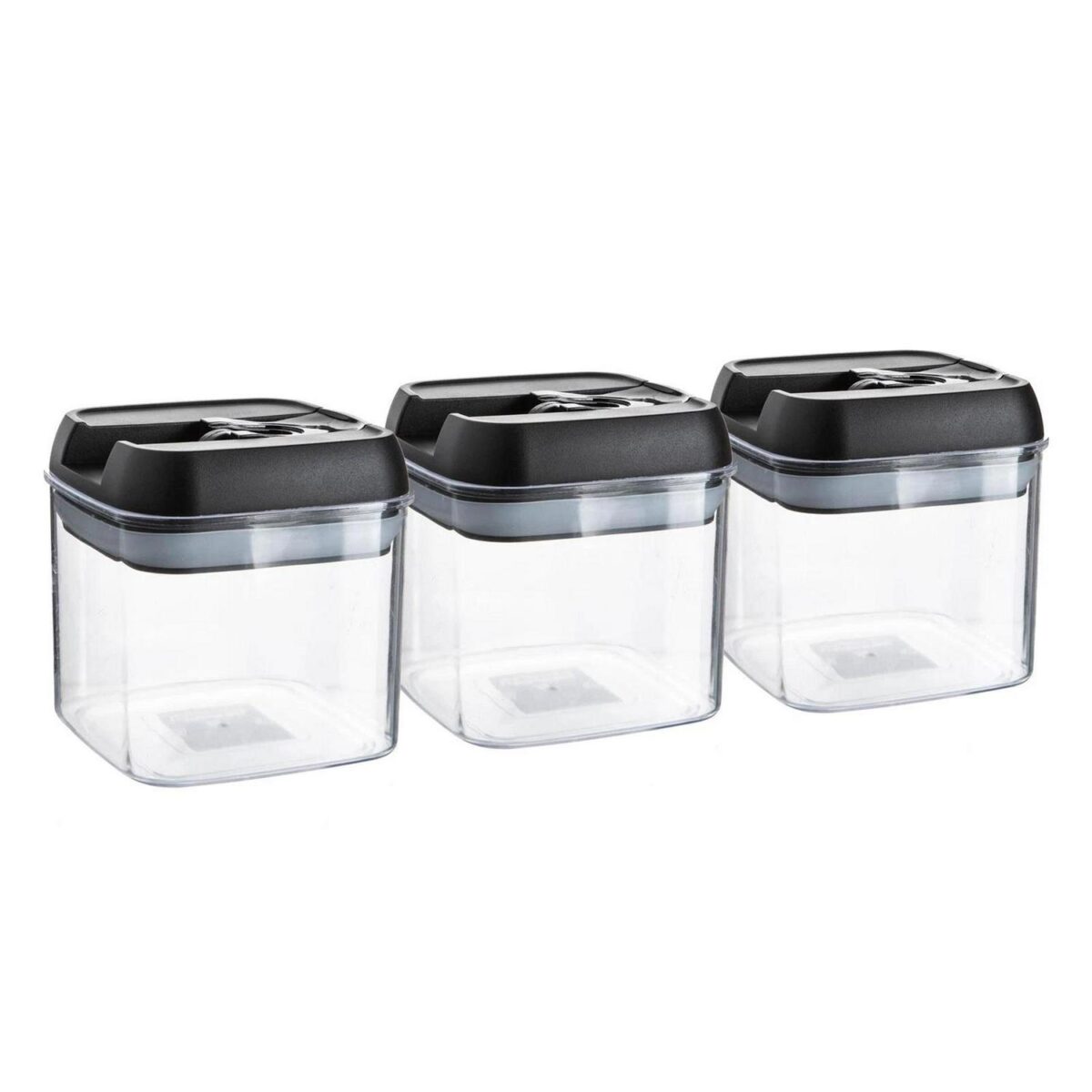6x Flip Lock Plastic Food Storage Containers Kitchen Pantry Food Canister 500ml - Image 1