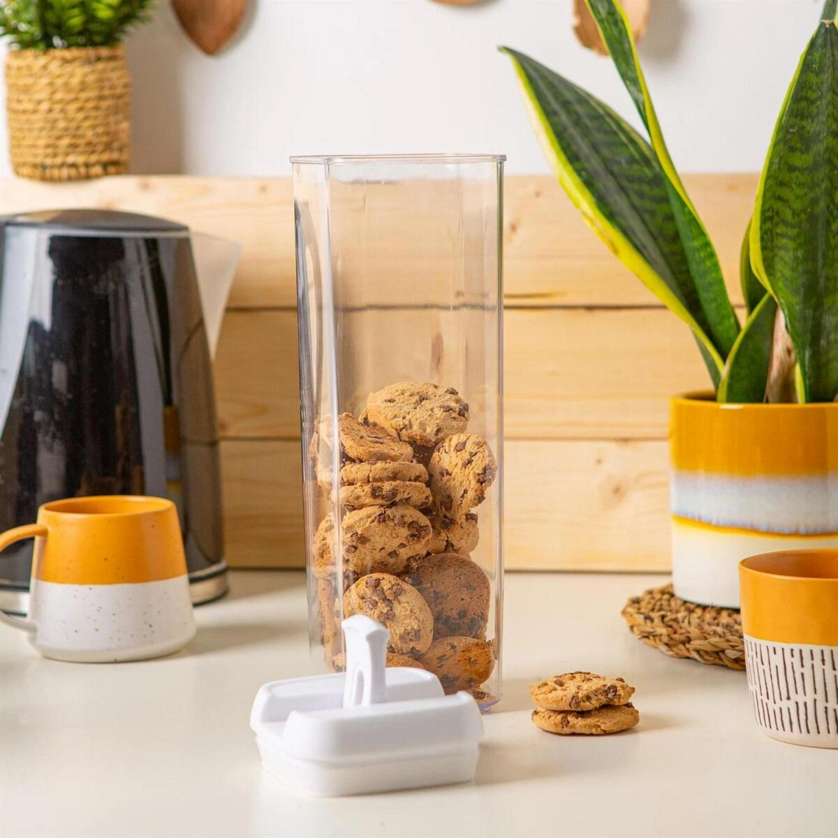 6x Flip Lock Plastic Food Storage Containers Kitchen Food Canister 1.9 Litre - Image 5