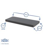 6x Floating Wall Shelves Wooden Wall Storage Living Room Bedroom 60cm Black - Image 3