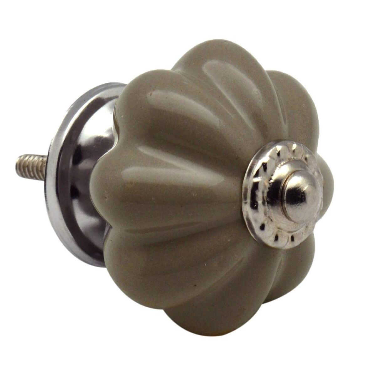 6x Floral Ceramic Cabinet Knobs Vintage Cupboard Door Drawer Handles Grey - Image 4