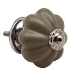 6x Floral Ceramic Cabinet Knobs Vintage Cupboard Door Drawer Handles Grey - Image 4