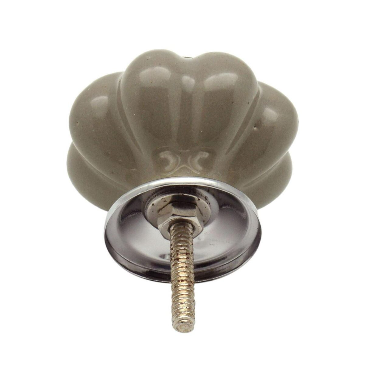 6x Floral Ceramic Cabinet Knobs Vintage Cupboard Door Drawer Handles Grey - Image 5