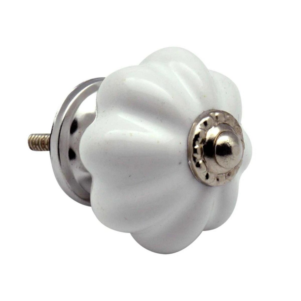 6x Floral Ceramic Cabinet Knobs Vintage Cupboard Door Drawer Handles White - Image 4