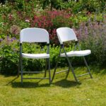6x Folding Trestle Chairs Heavy Duty Outdoor Picnic Events Furniture White - Image 5