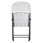 6x Folding Trestle Chairs Heavy Duty Outdoor Picnic Events Furniture White - Image 4