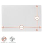 6x Glass Placemats Set Dinner Table Place Mats, White, 30 x 20 cm - Image 3