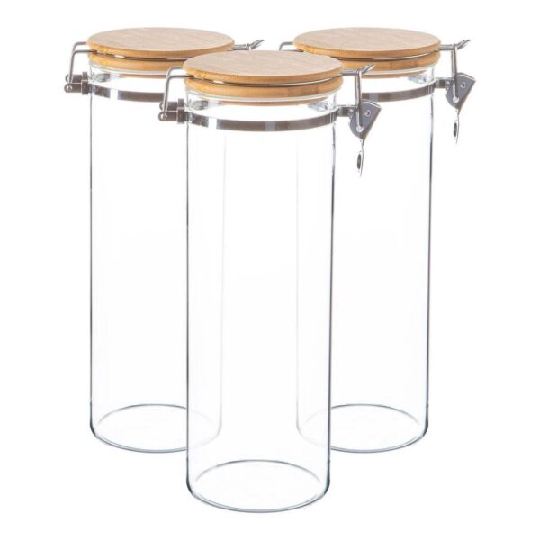 6x Glass Storage Jar 02effa4097b2b5ba1577d62a3c691fdb