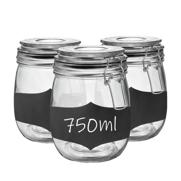 6x Glass Storage Jar 099f475b768ec662a37c55e7ffc20540