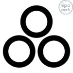 6x Glass Storage Jar Seals Silicone Food Preserving Container Ring Small Black