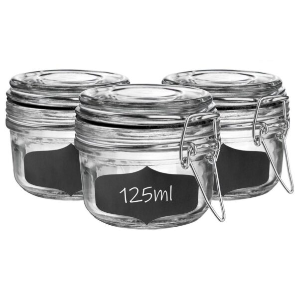 6x Glass Storage Jar 25a923f5f7afb457ddc4e4433570e036