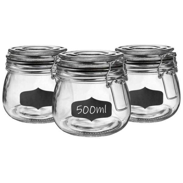 6x Glass Storage Jar 38136dc399d353311787e140d8f8d90c