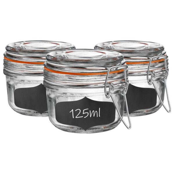 6x Glass Storage Jar 4443a5fd49378d7b119083645c16b3c7