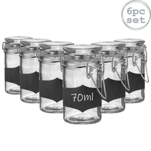 6x Glass Storage Jar 5ad1a141313b20df30e11d3324d49091