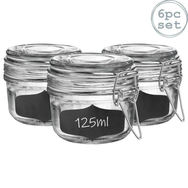 6x Glass Storage Jar 5b44ff82f70f85bfe1a2d764d4955881