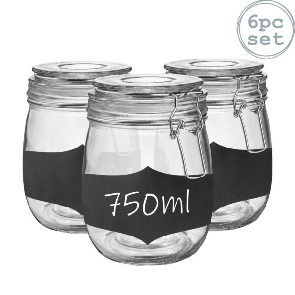 6x Glass Storage Jar 79824df14d343297564707e07659f556