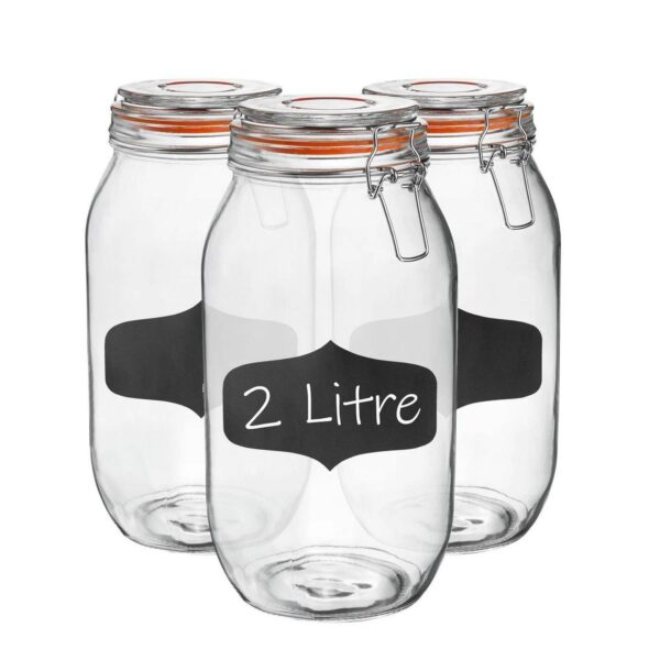 6x Glass Storage Jar 9505e0cf2dab9606e05c843f806ccfdd