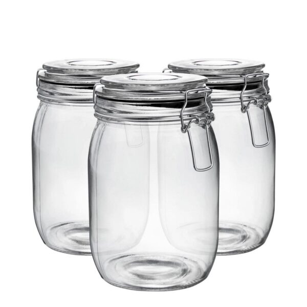 6x Glass Storage Jar b742cfc9dc0f13895a8e5bad1191af6c