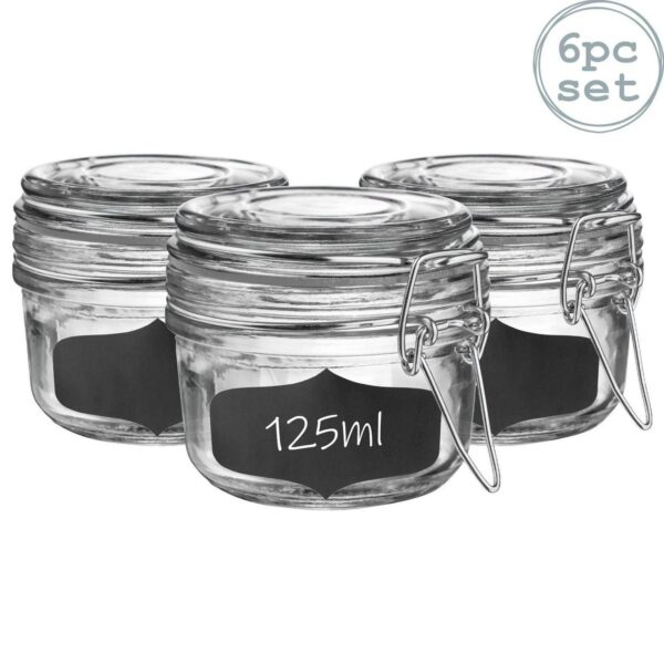 6x Glass Storage Jar bcdca40dd5066bd3f3ce6f7992471641