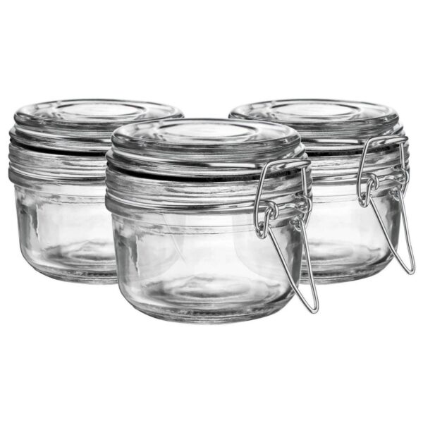6x Glass Storage Jar d8fbc68b99118f985ebcc87b555de4c8