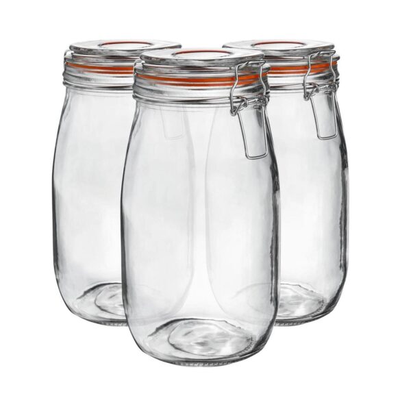 6x Glass Storage Jar f0f1a2caf89976747af6b8d04f991224