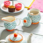6x Hand-Printed Milk Jugs Japanese Style Porcelain Creamer Pitcher 300ml Blue - Image 7