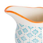 6x Hand-Printed Milk Jugs Japanese Style Porcelain Creamer Pitcher 300ml Blue - Image 4