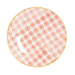 6x Hand-Printed Side Plates Japanese Porcelain Dessert Dining Crockery 18cm Red - Image 4