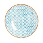 6x Hand-Printed Side Plates Japanese Dessert Dining Crockery 18cm Blue - Image 4