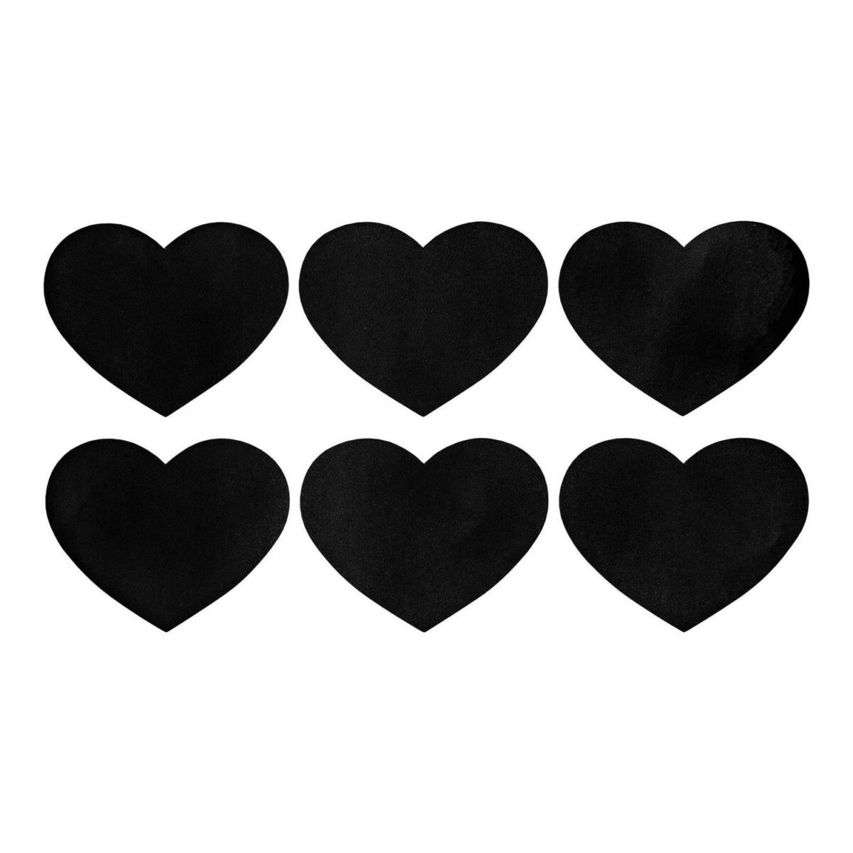 6x Heart Glass Storage Jar Labels Food Preserving Container 5 x 4cm Black - Image 4