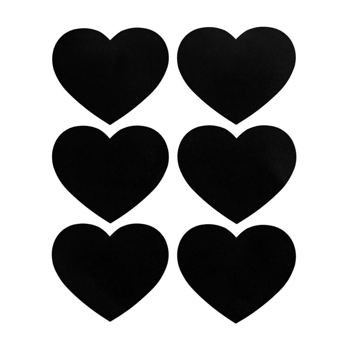 6x Heart Glass Storage Jar Labels Food Preserving Container 6.5 x 5cm Black - Image 4