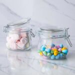 6x Heart Glass Storage Jars Food Container Clip Lid 3 Sizes Clear Seal - Image 2