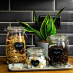 6x Heart Glass Storage Jar Labels Food Preserving Container 6.5 x 5cm Black - Image 7
