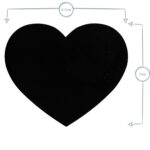 6x Heart Glass Storage Jar Labels Food Preserving Container 6.5 x 5cm Black - Image 3