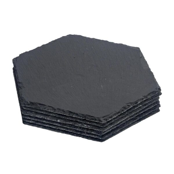6x Hexagon Slate Pla 2f492ed3a1a37abaa32c6145eda55765