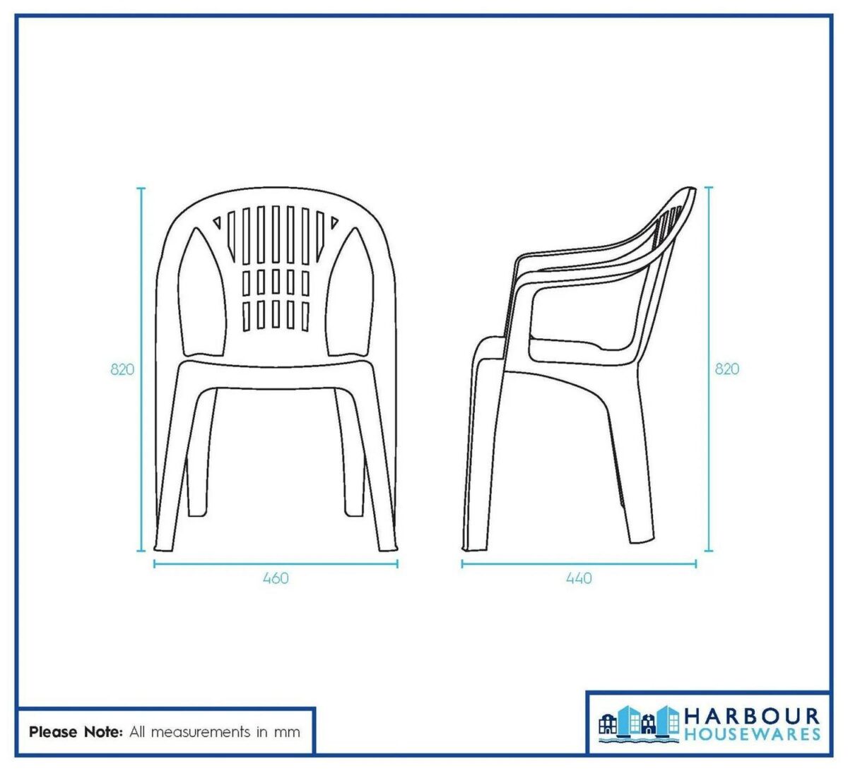6x Irem Garden Dining Chairs White Stackable Outdoor Patio Chair Furniture Set - Image 3