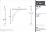 6x Iron Shelf Bracket Cast Iron Antique Vintage Wall Brackets D205mm Raw - Image 4