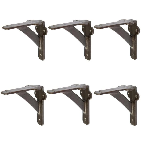 6x Iron Shelf Bracke 6371ef38533b2cbed5d486e8c29d6a36