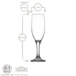 6x LAV 190ml Misket Glass Champagne Flutes Prosecco Wedding Party Glasses Set - Image 3