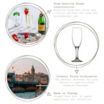 6x LAV 190ml Misket Glass Champagne Flutes Prosecco Wedding Party Glasses Set - Image 2