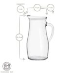 6x LAV 1.8L Misket Glass Water Jugs with Silicone Lid Juice Milk Drinks Carafe - Image 3