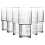 6x LAV 515ml Helen Stacking Highball Glasses Juice Cocktail Drinking Tumblers