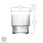 6x LAV Clear 230ml Helen Stacking Whisky Glasses Tumbler Glassware Gift Set - Image 3