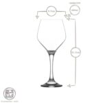 6x LAV Clear 440ml Ella Red Wine Glasses Party Cocktail Drinking Glass Goblet - Image 3