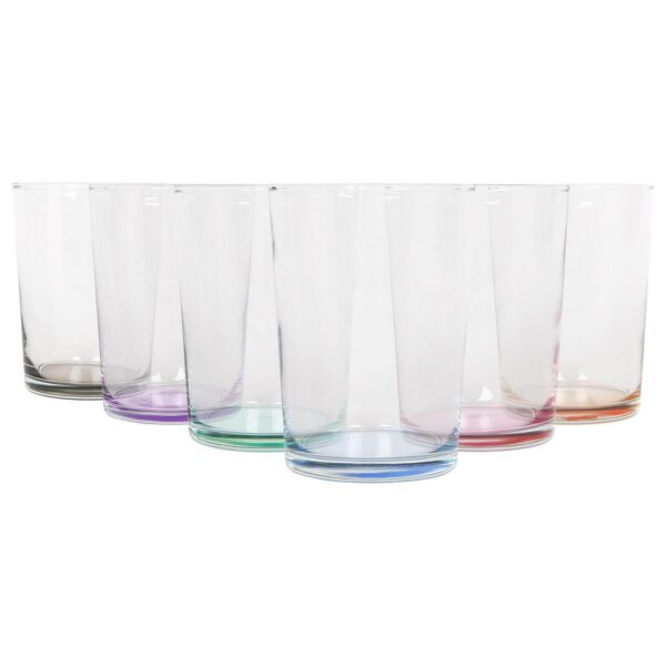 6x LAV Colour Base 520ml Bodega Highball Glasses Glass Drinking Tumblers Set