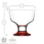 6x LAV Destina Glass Ice Cream Bowls Small Dessert Cups 285ml Multicolour - Image 3