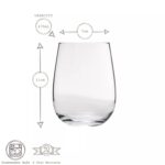 6x LAV Gaia Stemless Red Wine Glasses Large Glass White Drinking Gift Set 475ml - Image 3