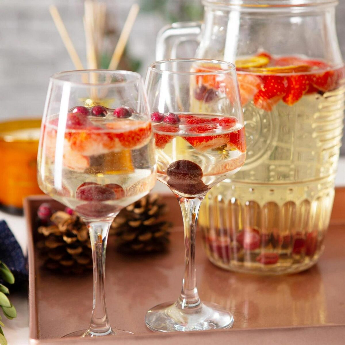 6x LAV Lal White Wine Glasses Small Glass Red Rose Long Stem Party Set 295ml - Image 6
