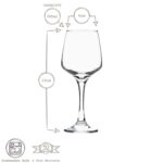 6x LAV Lal White Wine Glasses Small Glass Red Rose Long Stem Party Set 295ml - Image 3