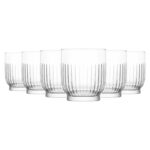 6x LAV Tokyo Whiskey Glasses Glass Scotch Rum Drinking Tumblers Set 330ml